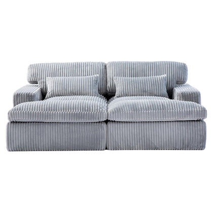 Double Chaise Lounge Chair, Oversized Upholstered Sleeper Cloud Couch Home Essentials