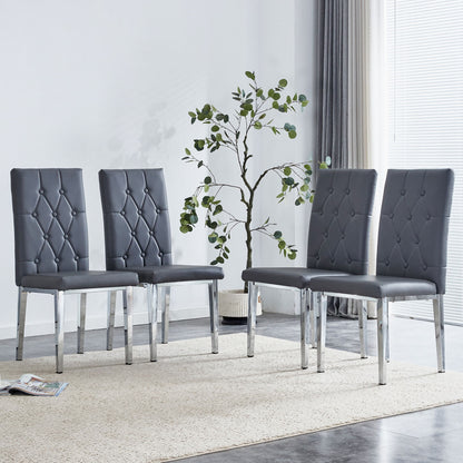 Vintage Style Armless Dining Chairs Set With Grid And Buckle Design Home Essentials