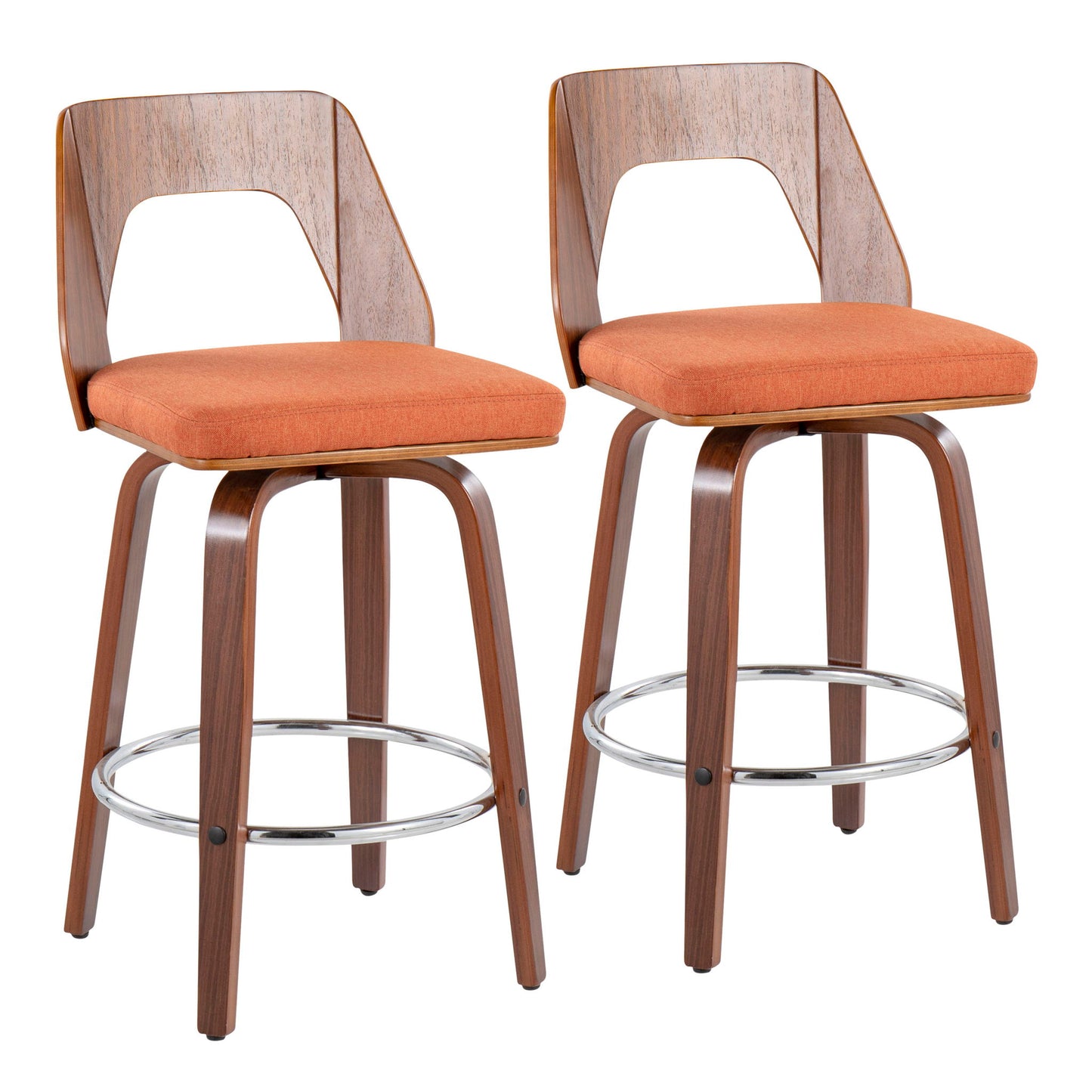 Trilogy - Mid Century Modern Counter Stool (Set of 2) Lumi Source