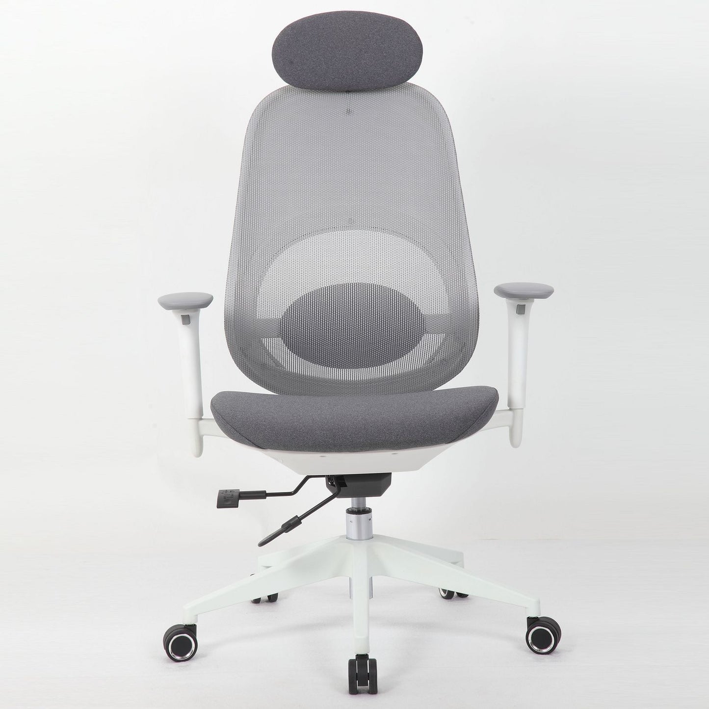 High Back Swivel Desk Chair With Height Adjustable Backrest, 3 Tilt Lock & Rotatable Headrest - Milk White Home Essentials