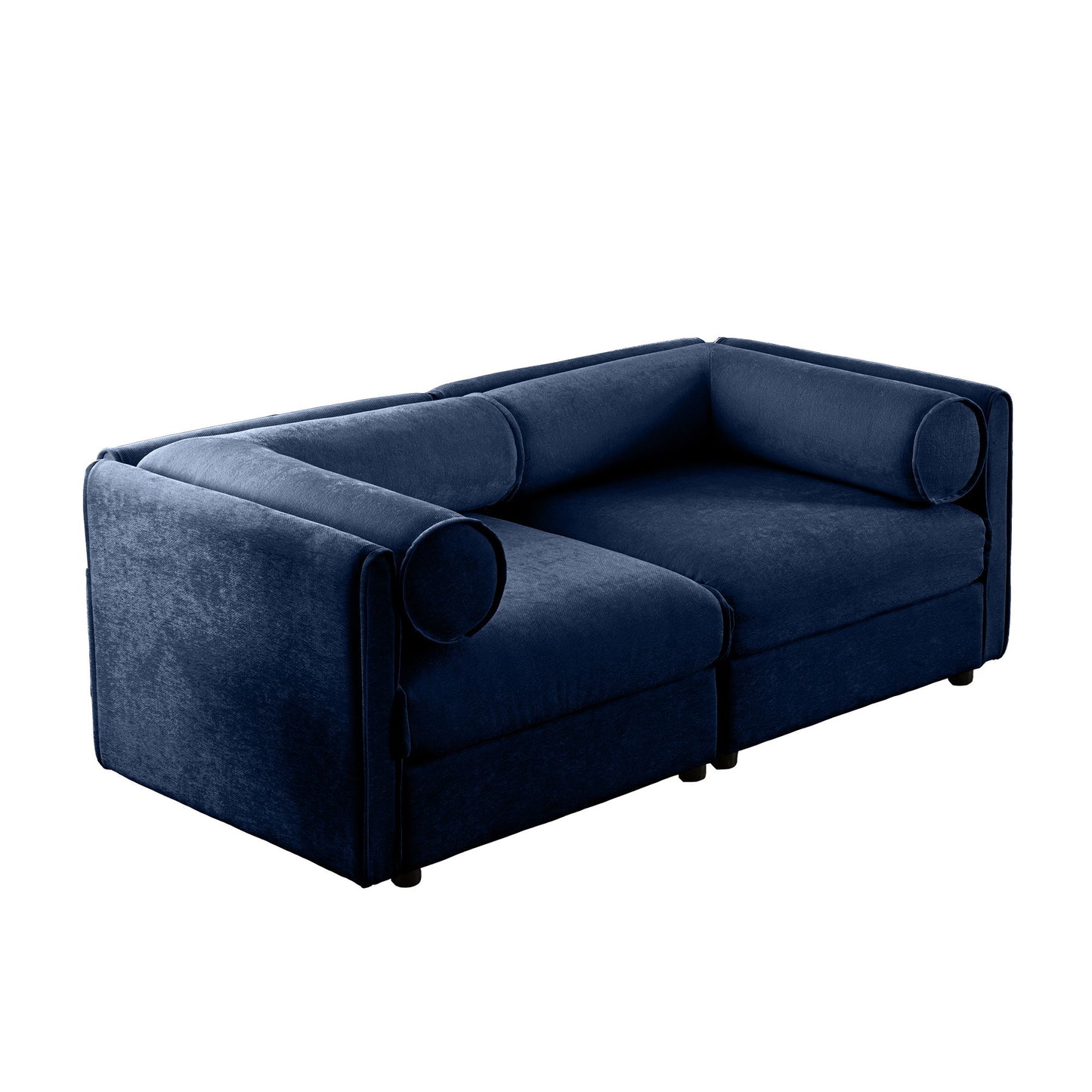 Stylish Chenille Sofa With Storage Seat And Cylindrical Backrest Home Essentials