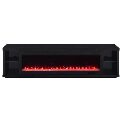 Deiter - 79" TV Stand Fireplace Media Console - Black Coaster Fine Furniture