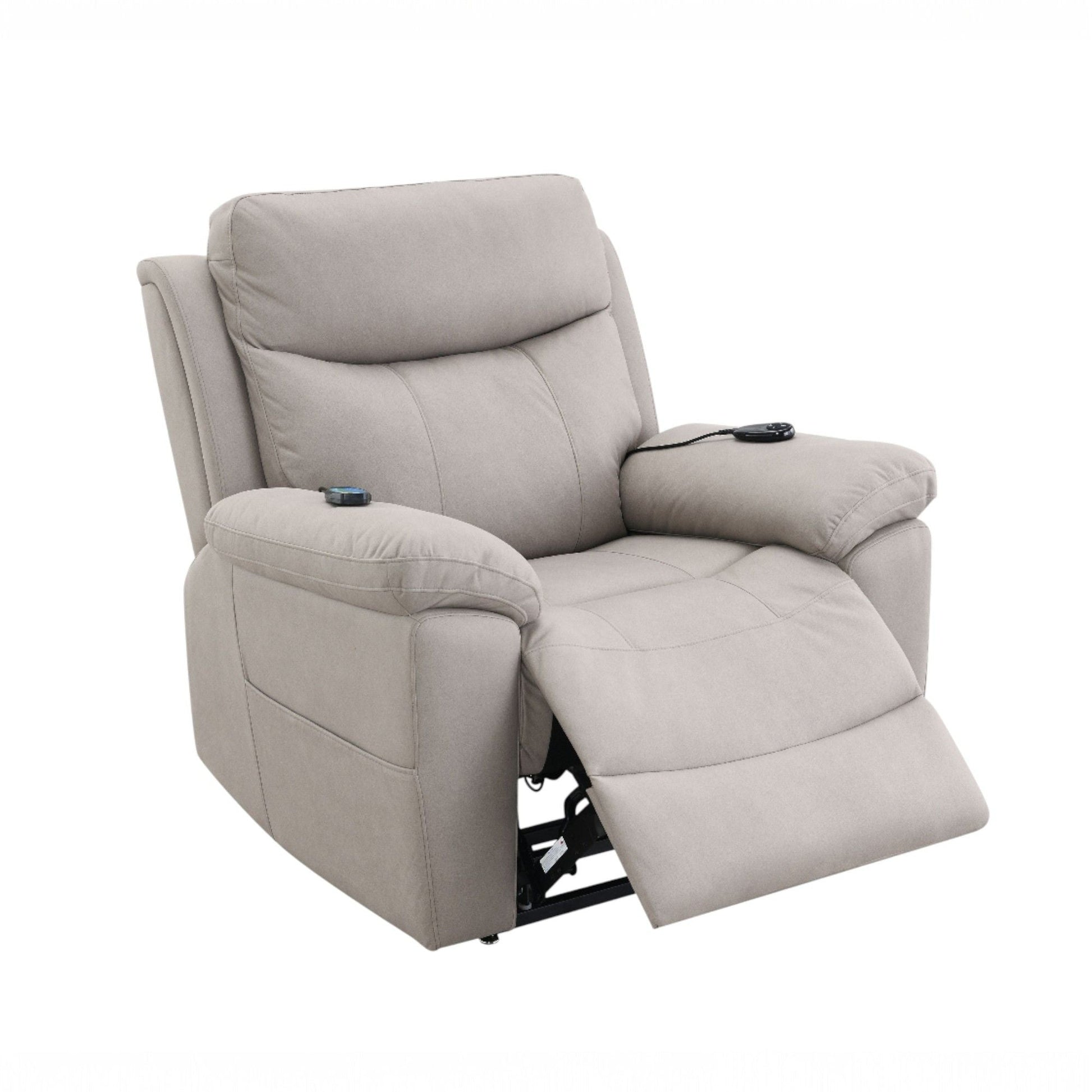 Chriki - Power Motion Recliner With Lift Heating Massage Chair - Beige Acme