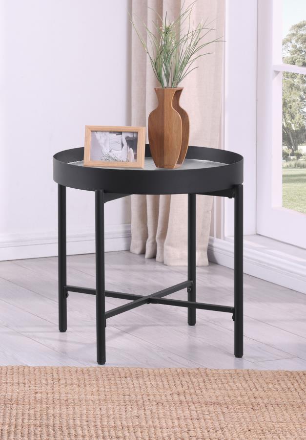 Ozella - Round Table With Hidden Storage Sandy Coaster Fine Furniture
