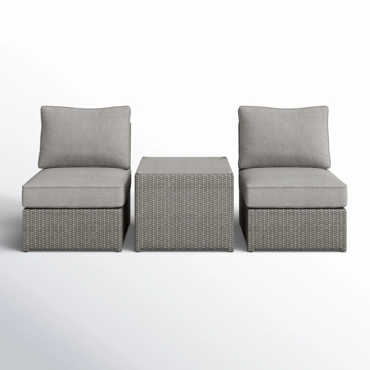 Modern Wicker Outdoor Seating Set With Cushions LSI Patio Furniture