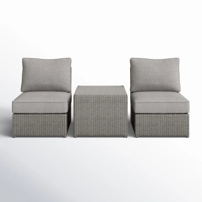 Modern Wicker Outdoor Seating Set With Cushions LSI Patio Furniture