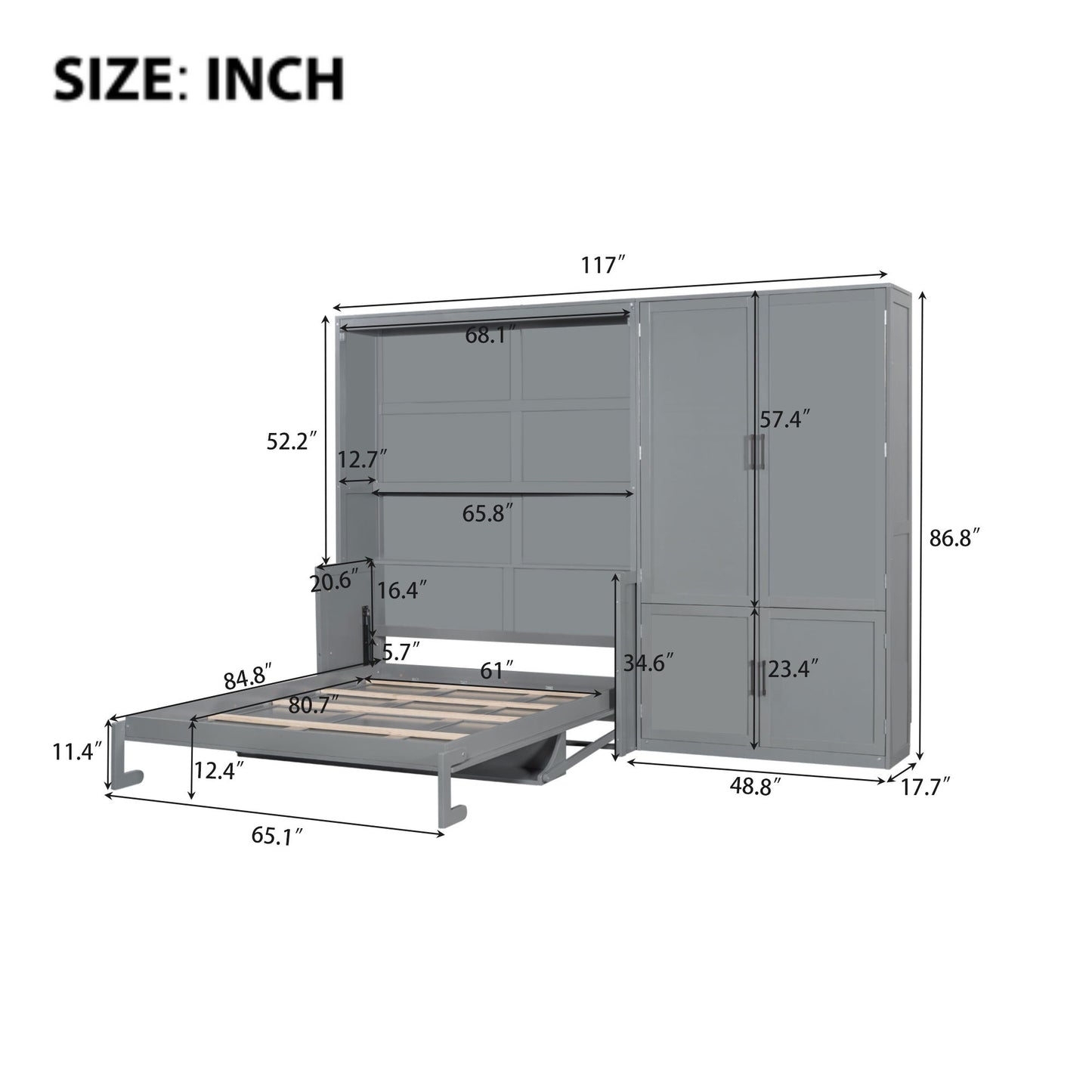 Murphy Elegant Wall Bed With Closet DreamHaus