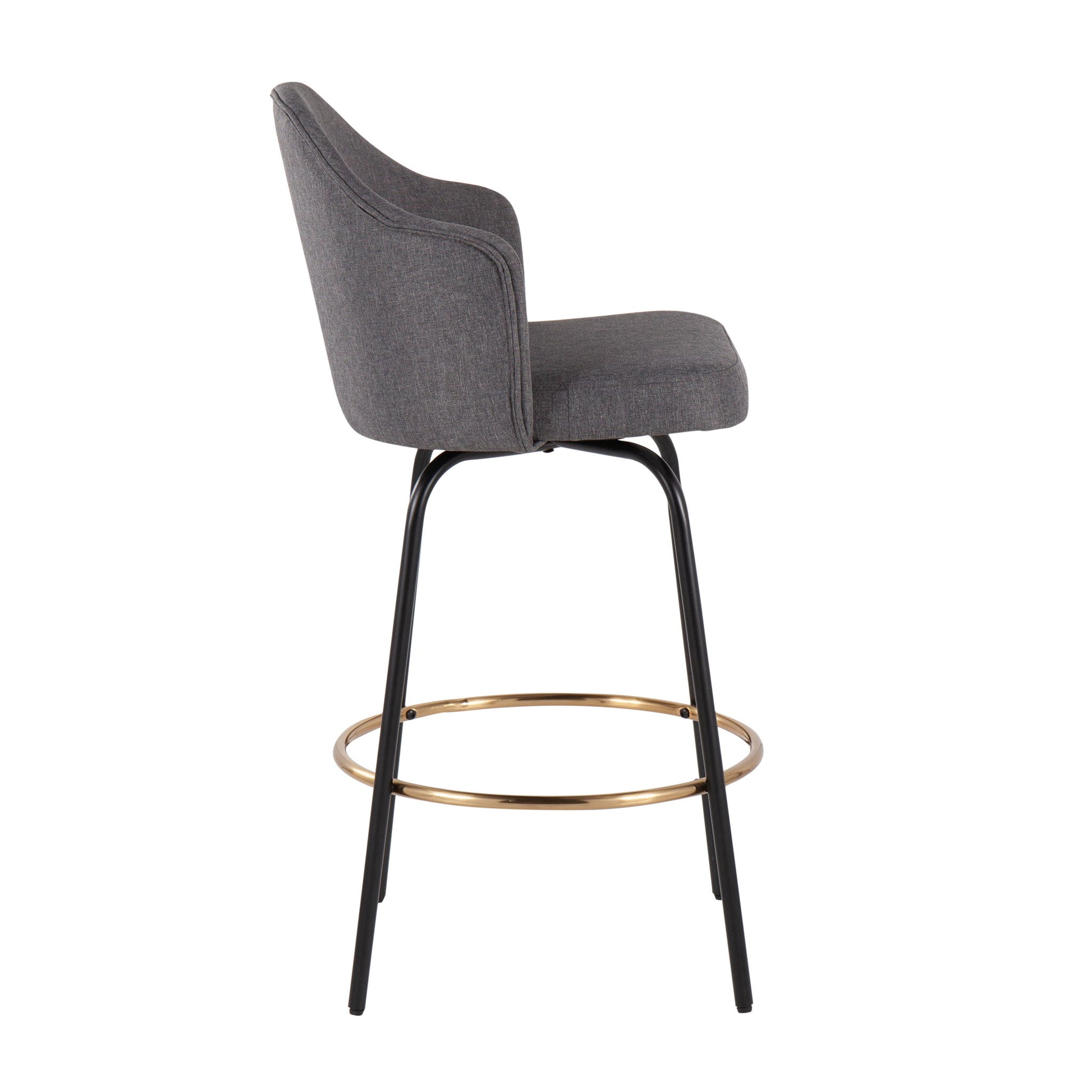Ahoy - Contemporary Fixed Height Counter Stool Round Footrest (Set of 2) Lumi Source