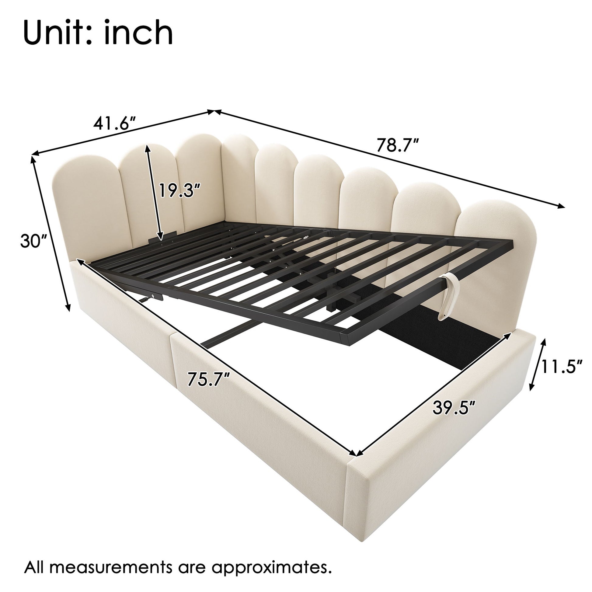 Upholstered Daybed With Metal Slatted Base Artistry At Home