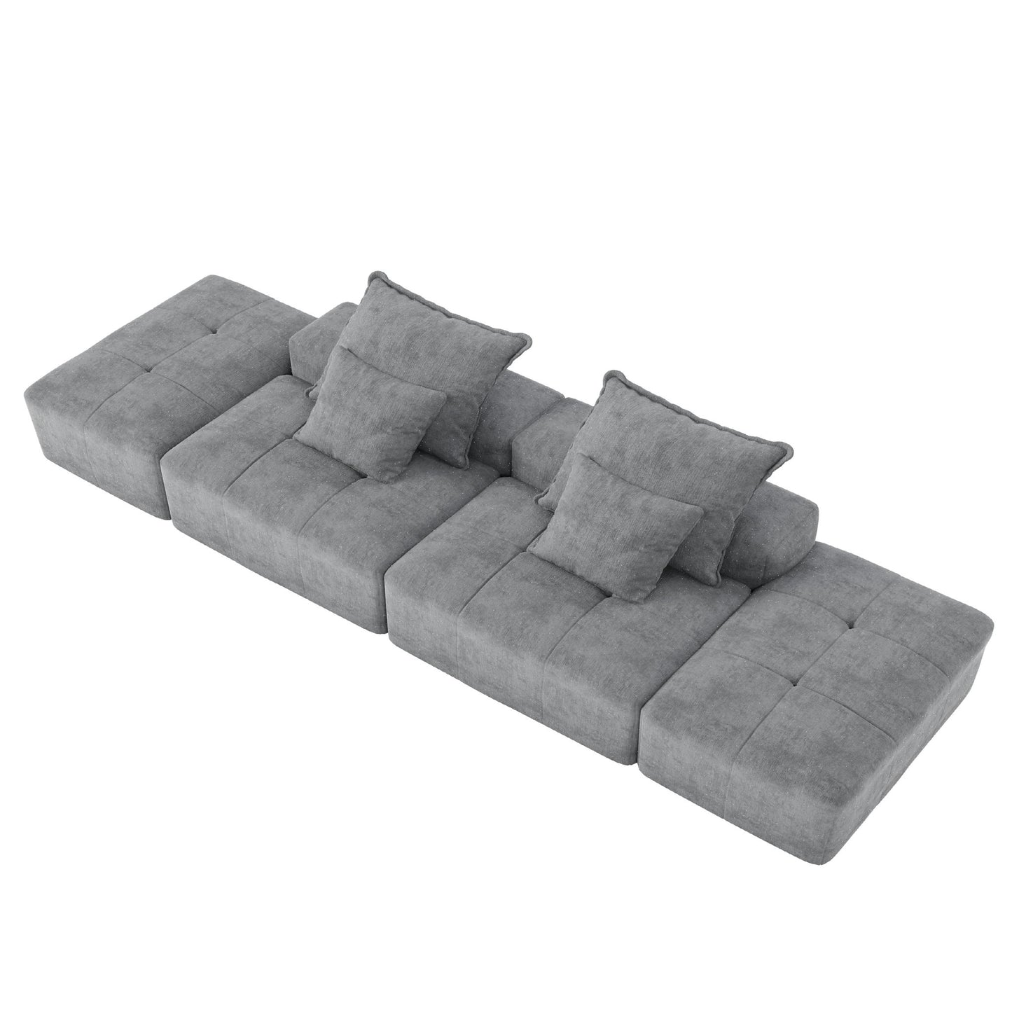 Modern Oversized Diy Combination Modular Sectional Sofa With Pillows Home Essentials