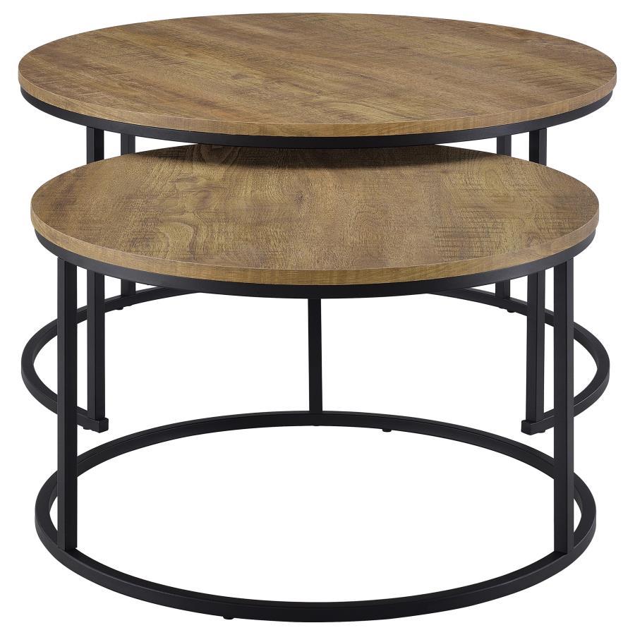 Lainey - 2 Piece Round Nesting Coffee Table - Mango Coaster Fine Furniture