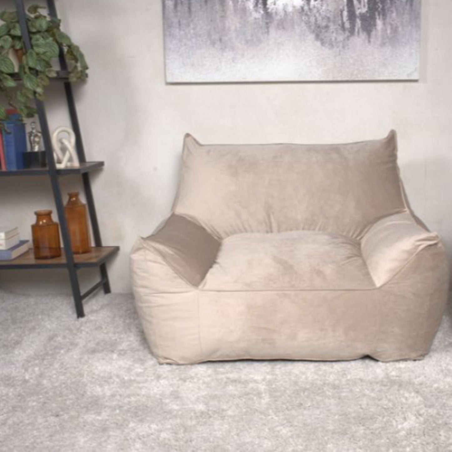 Allea - Bean Bag Chair With Armrests Home Essentials