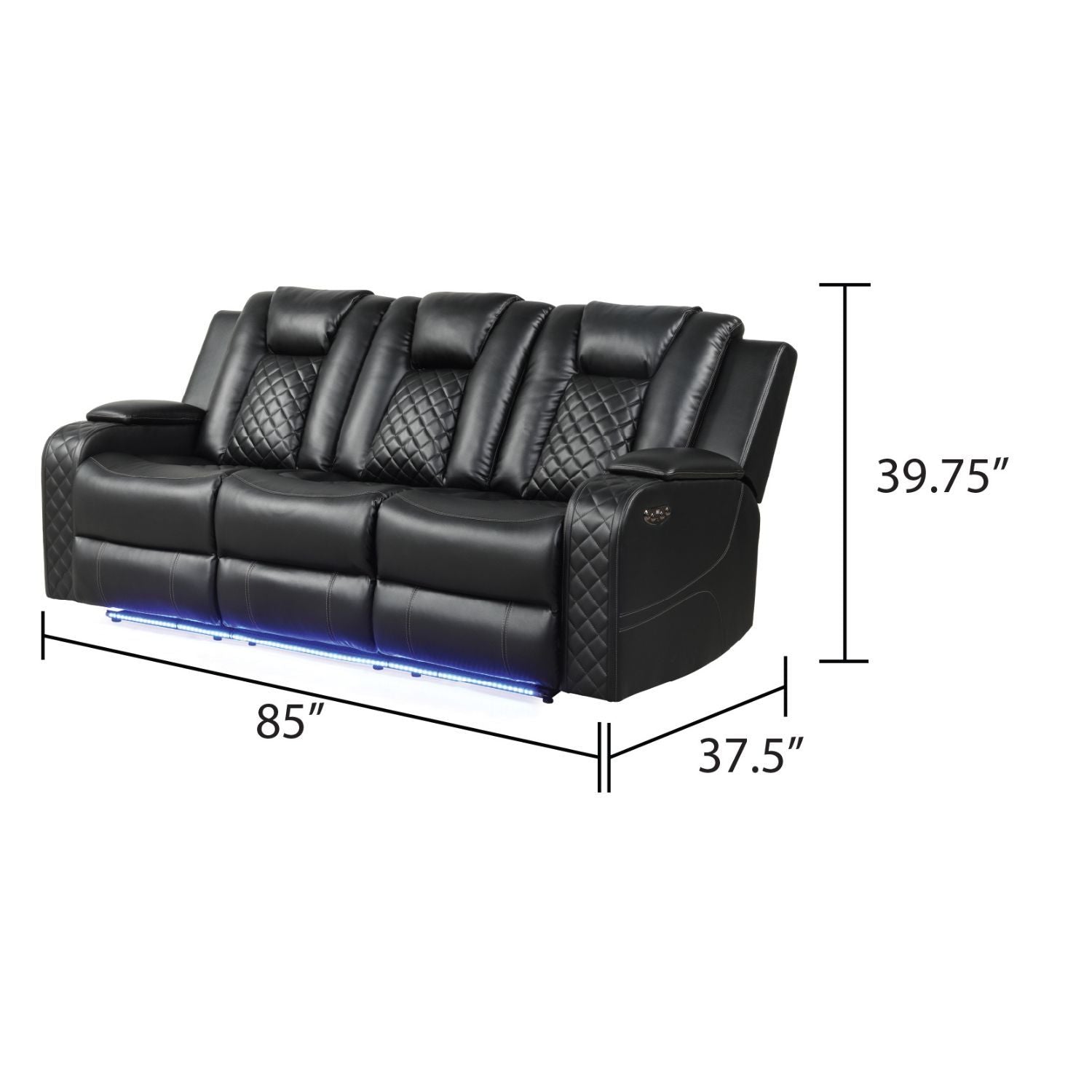 Benz - LED & Power Reclining Sofa Matrix Furniture Group