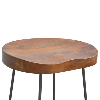 Industrial Chunky Bar Stool - Chestnut Artisan Furniture