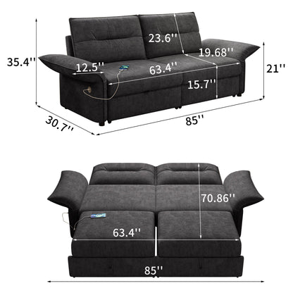 Sofa Bed With Convertible Design, Living Room Furniture Home Essentials