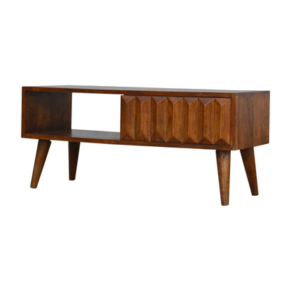 Prism Sliding Media Unit - Chestnut Artisan Furniture