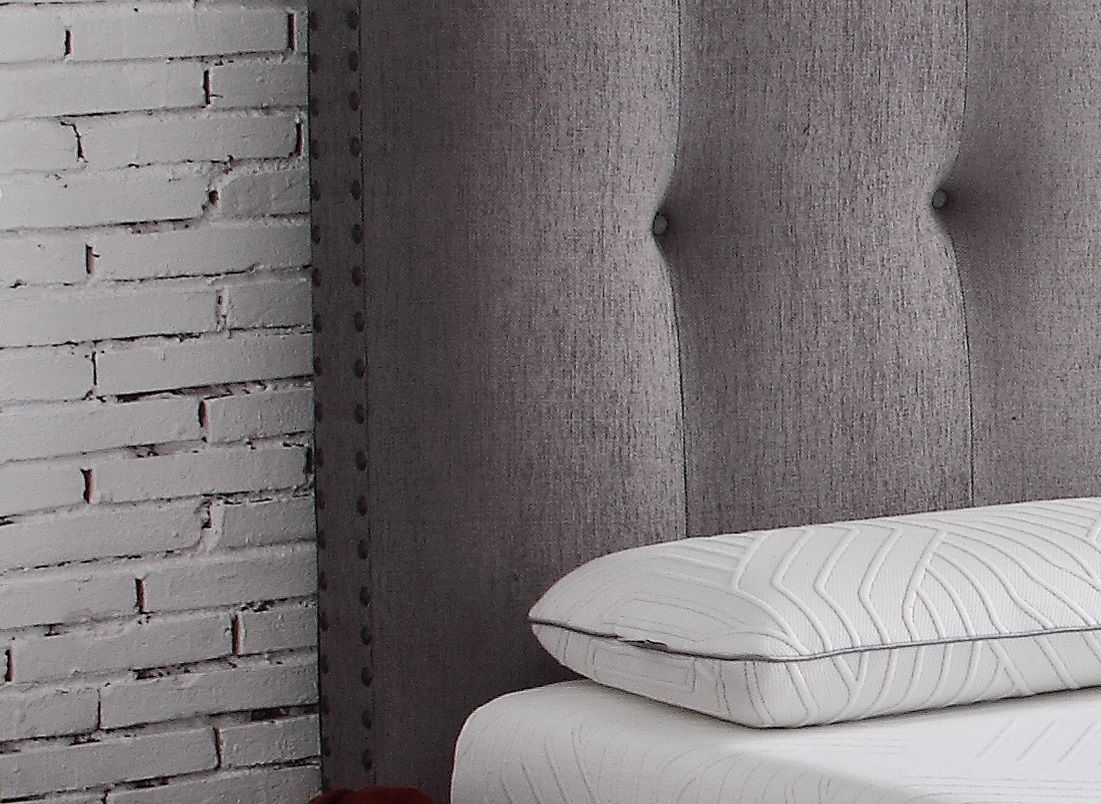 Bridgevine Home - Queen Size Tufted Upholstered Headboard With Nailhead Trim - Gray Legends