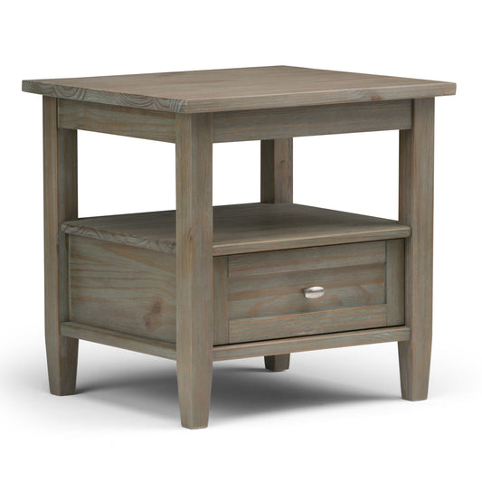 Warm Shaker - End Table - Distressed Gray Simpli-Home