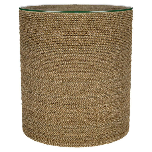 Halden - Round Woven Seagrass Accent Side Table - Light Brown Coaster Fine Furniture