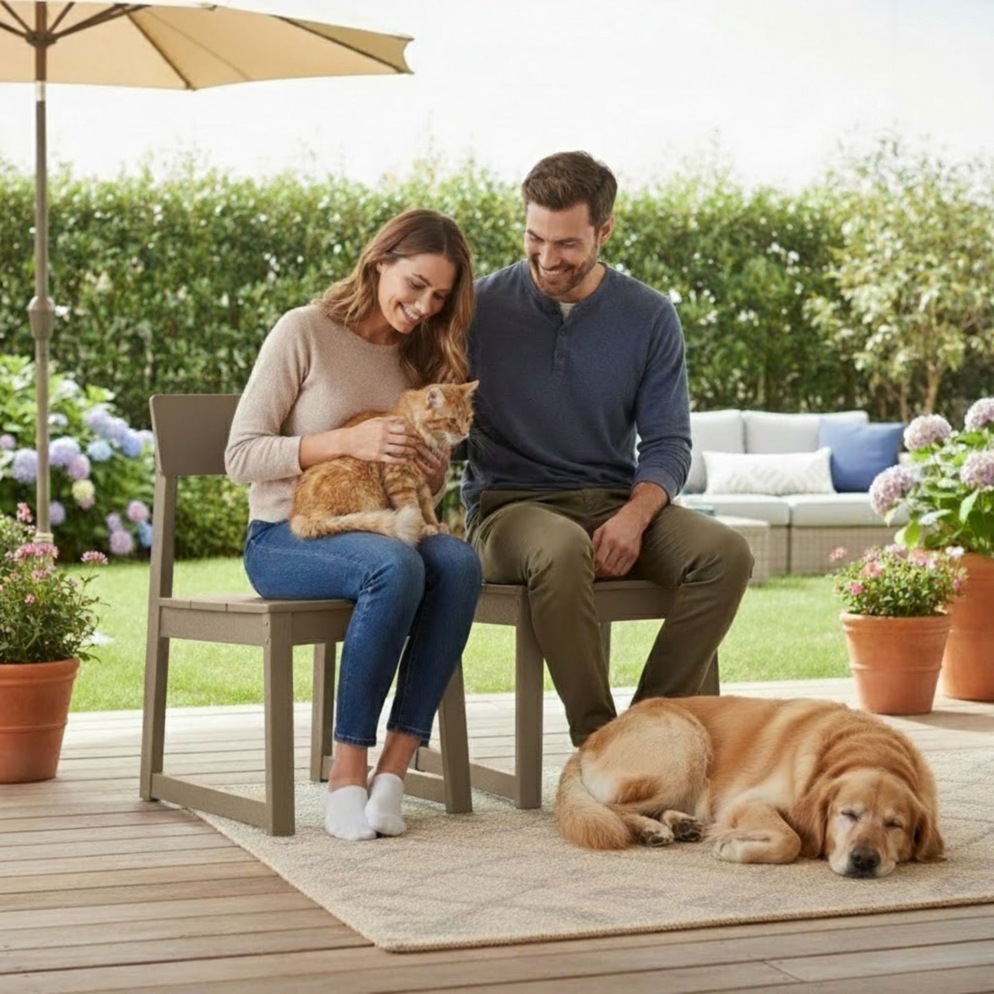 All Weather Patio Dining Chairs (Set of 2) Home Essentials