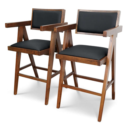 Athena - Counter Chair - Black / Brown Ashcroft Furniture