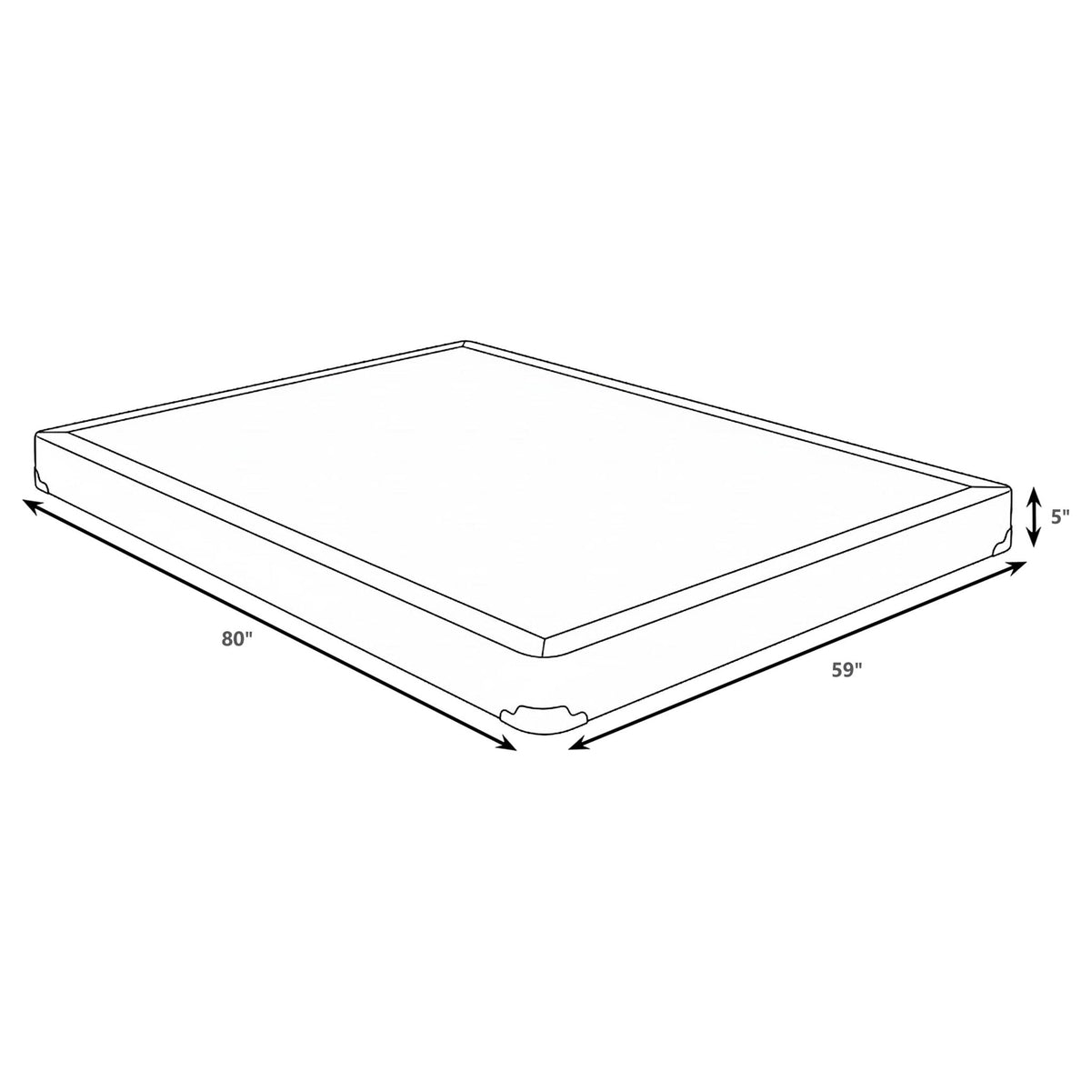 Low Profile Box Spring Foundation With Padded Slats And Breathable Design Furniture Max