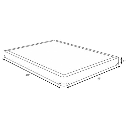 Low Profile Box Spring Foundation With Padded Slats And Breathable Design Furniture Max