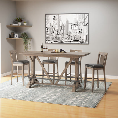 Benti - Slat Back Bar Stools (Set of 2) - Brown Emerald Home