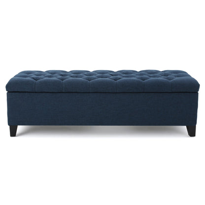 Glouster - Contemporary Storage Ottoman With Button Tufted Design Noble House