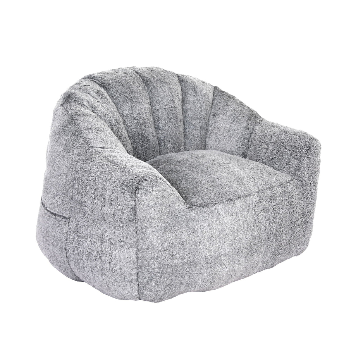 Beanbag Sofa Chair With Armrests Stuffed High Density Foam, Lazy Sofa Comfy Chairs Beanbag Chair For Adults In Living Room, Bedroom Reading - Dark Gray Home Essentials