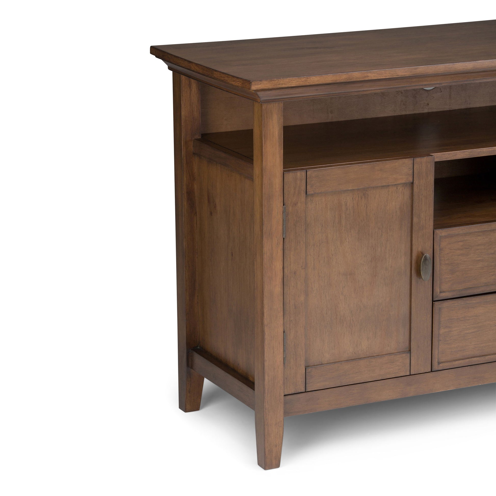 Redmond - Tall TV Media Stand - Rustic Natural Aged Brown Simpli-Home