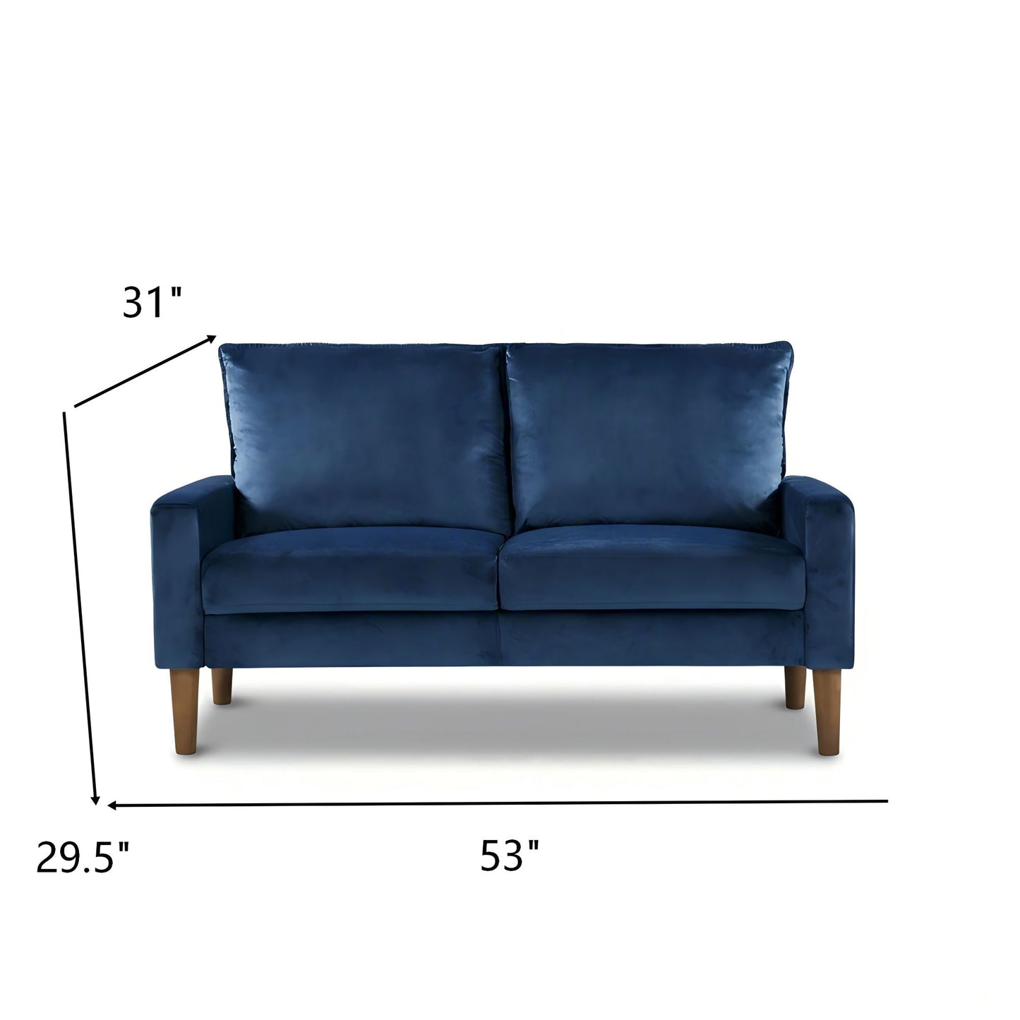 Upholstered Loveseat Sofa, 2 Seater Couch For Living Room Apartment US Pride