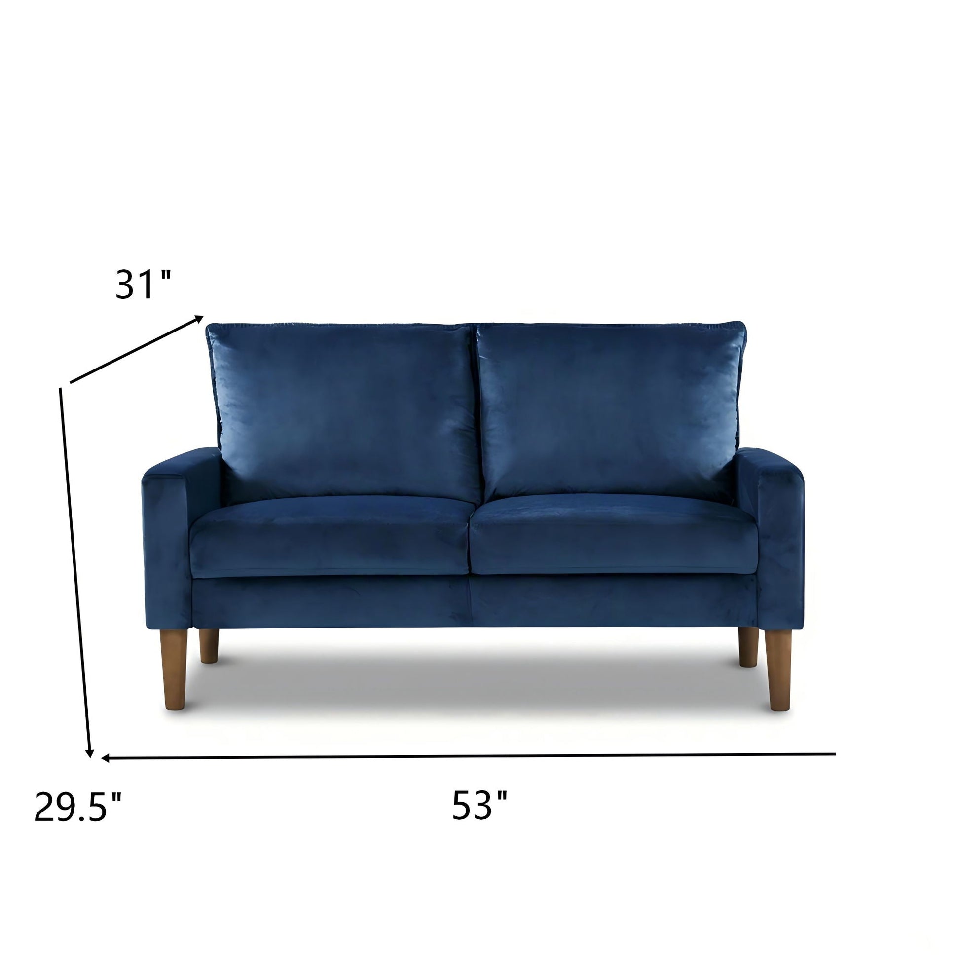Upholstered Loveseat Sofa, 2 Seater Couch For Living Room Apartment US Pride