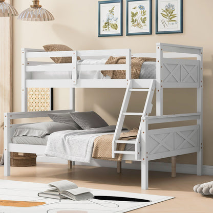 Bunk Bed With Ladder And Safety Guardrail Hearth and Haven