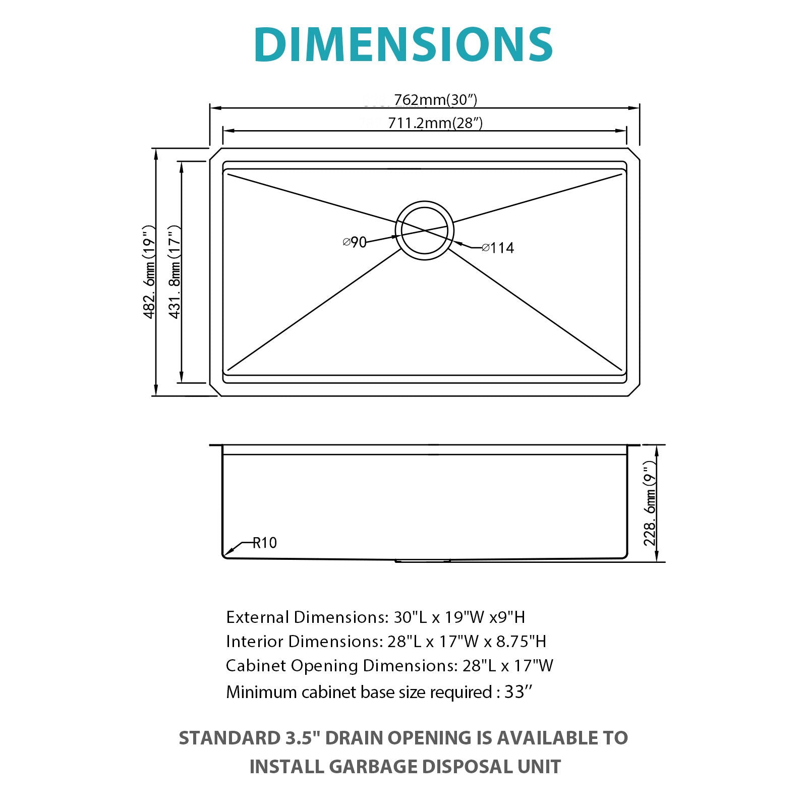 Undermount Workstation Kitchen Sink Stainless Steel Single Bowl Daily Nest