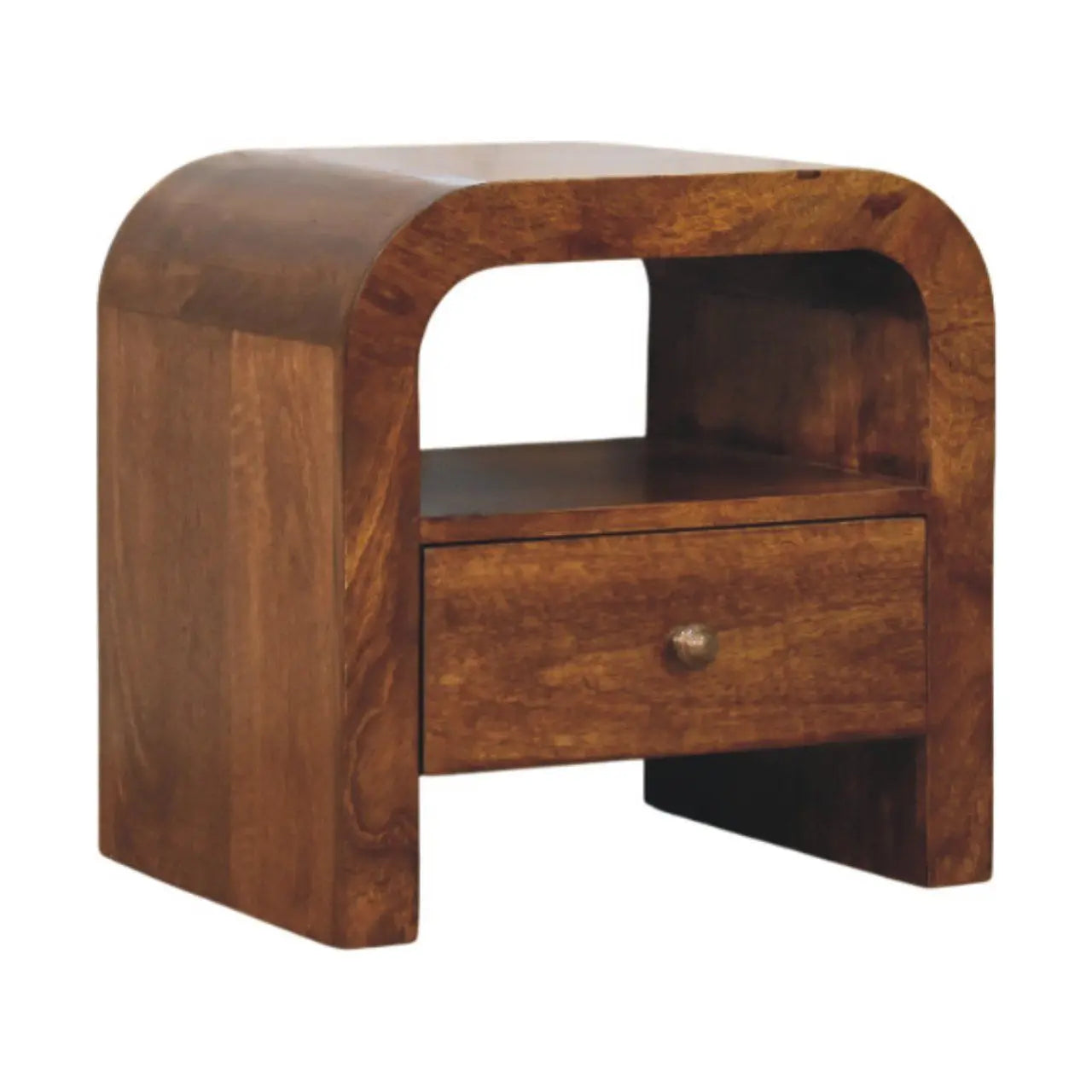 Darcy - Nightstand With Drawer And Open Shelf - Brown Artisan Furniture