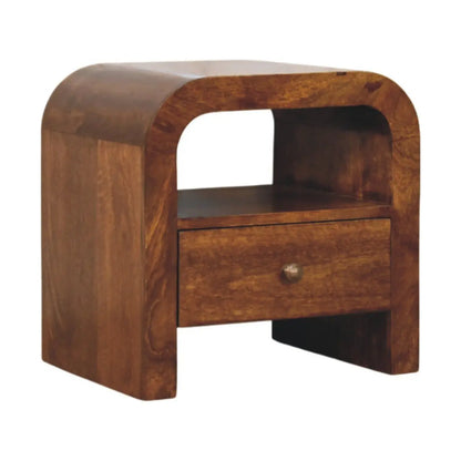 Darcy - Nightstand With Drawer And Open Shelf - Brown Artisan Furniture