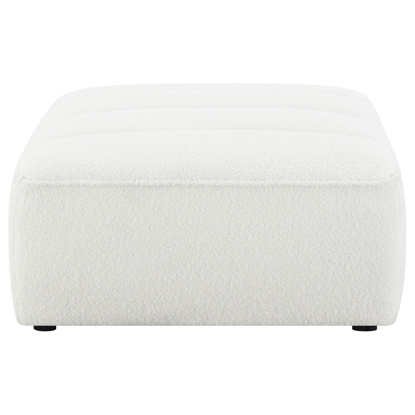 Sunny - Square Upholstered Ottoman - Ivory Furniture Max