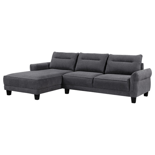 Verona - Loose Back Sectional Sofa - Gray Furniture Max