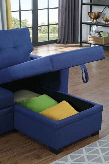 Upholstered Pull Out Sectional Sofa With Chaise Urban Retreats