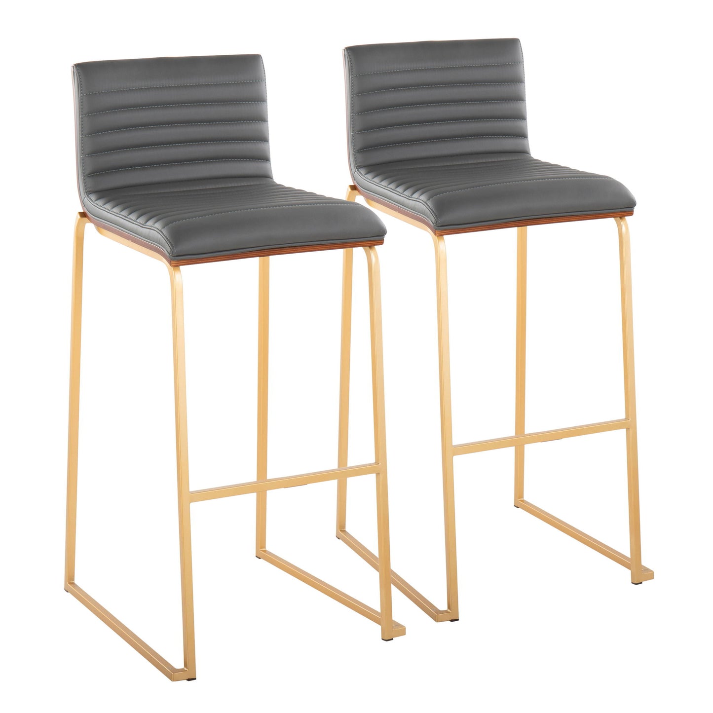 Mason Mara - Contemporary Versatile Desig Fixed Height Barstool (Set of 2) Lumi Source