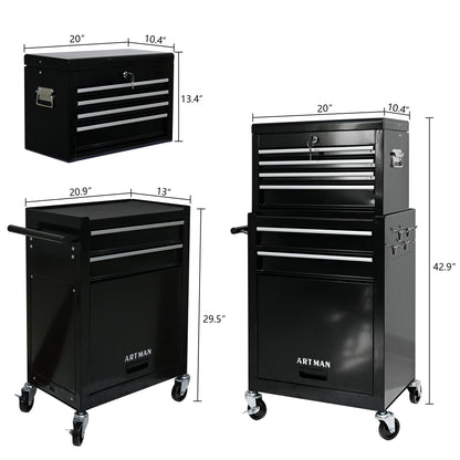 High Capacity Rolling Tool Chest With Wheels And Drawers, Storage Cabinet Daily Nest