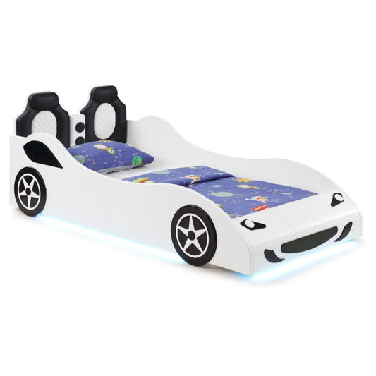 Cruiser - Wood LED Race Car Bed And 7" Mattress Coaster Fine Furniture