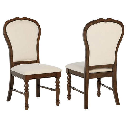 Landon - Upholstered Dining Side Chair (Set of 2) - Rich Brown Coaster Fine Furniture