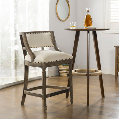 Paris - Farmhouse Counter Height Bar Stool With Backrest Jennifer Taylor Home