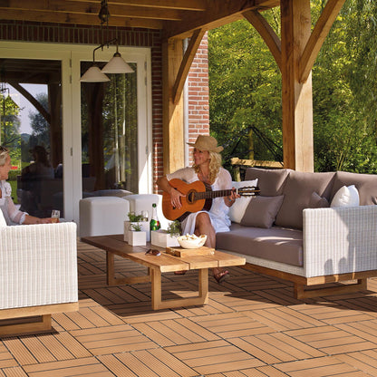 Plastic Interlocking Deck Tiles, Patio Flooring Outdoor Waterproof All Weather Use Daily Nest