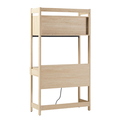 Transitional Reeded Desk With Hutch And Drawers Plus Tech Management Walker Edison