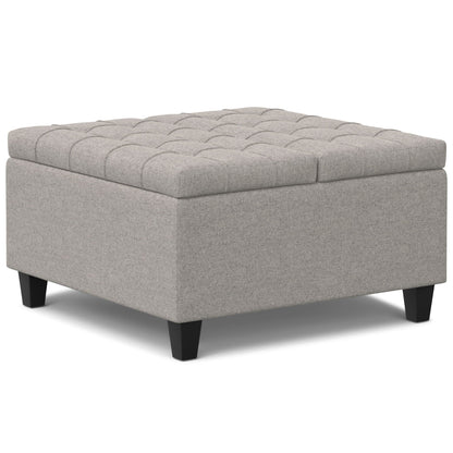 Harrison - Upholstered Coffee Table Storage Ottoman Simpli-Home