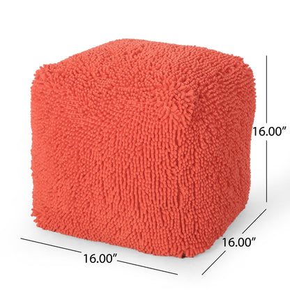 Sunny - Square Pouf, Versatile Ottoman Or Floor Cushion - Coral Home Essentials