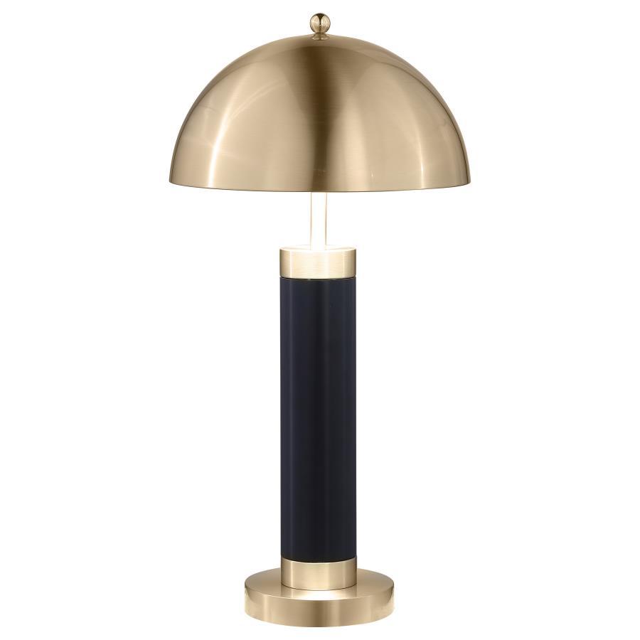 Conroe - Dome Shade Pillar Table Lamp (Set of 2) - Black Coaster Fine Furniture
